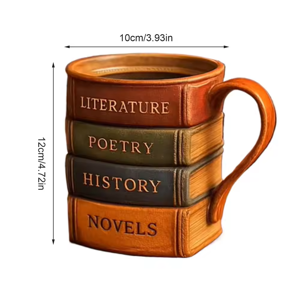 Book Lover – Handmade 3D Coffee Mug