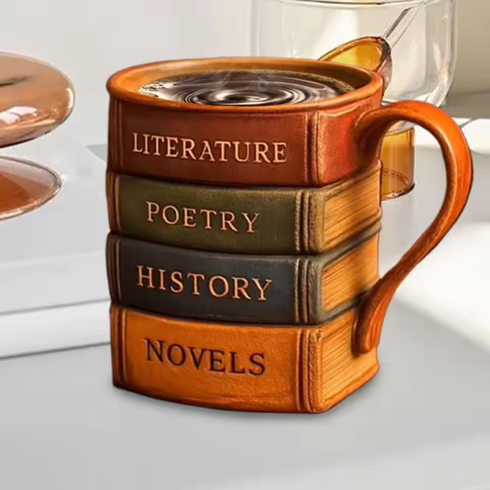 Book Lover – Handmade 3D Coffee Mug