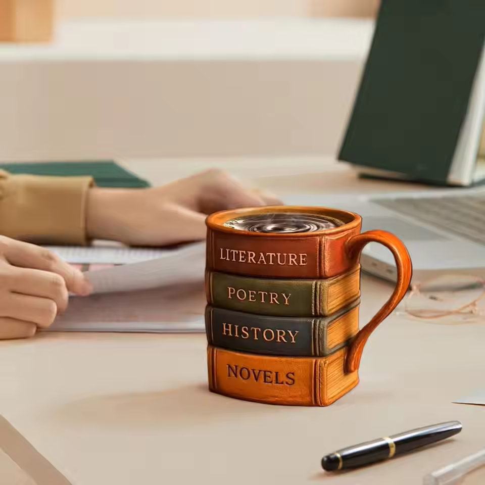 Book Lover – Handmade 3D Coffee Mug